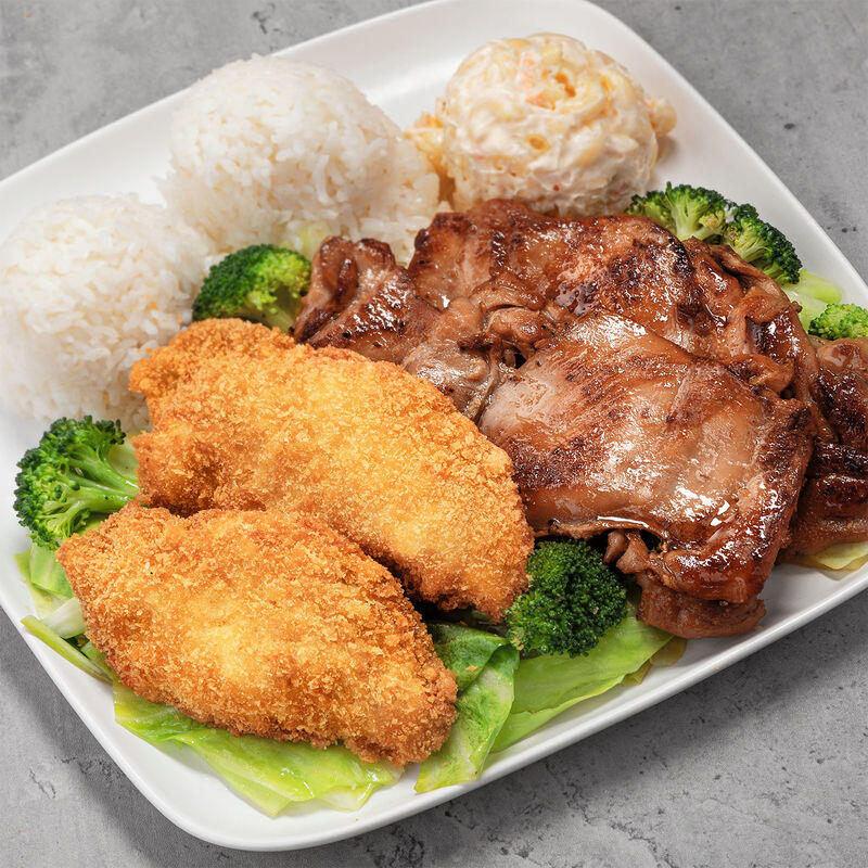 Fried White Fish n BBQ Chicken Combo